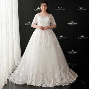 White Wedding bridal dress gown plus size RB1893