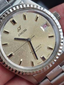 (A896) Vintage Swiss Enicar Tropical Dial Watch