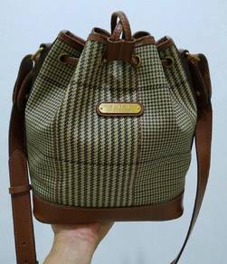 Vintage brown polo ralph lauren drawstring bag