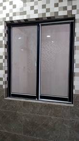 Tingkap Gelongsor -Aluminium Kaca