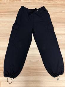 uniqlo black women long sweat pants