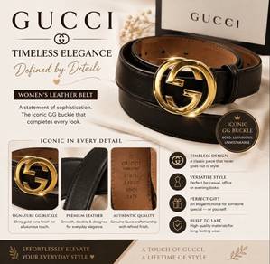 Iconic GUCCI Buckle Belt - Authentic