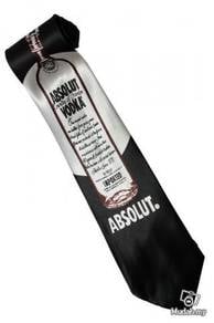 Absolut Beverage Cartoon Neck Tie