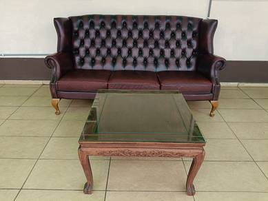 Chesterfield leather sofa