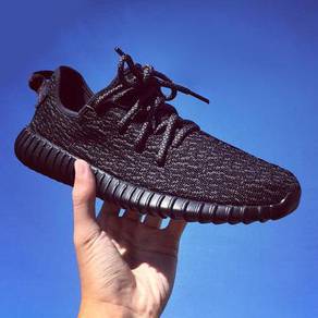 Mens Black Sneakers Sports Shoes Kasut Sukan Hitam