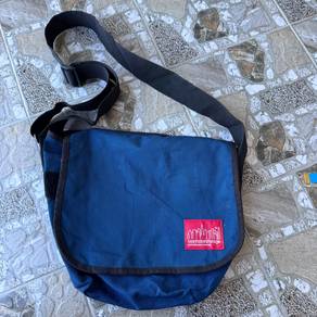 navy blue Manhattan Portage Messenger Bag