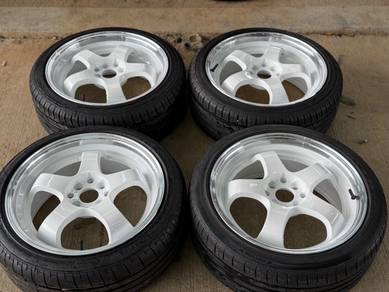 Sport Rim 17 Second Work Meister S1 White Siap Tay