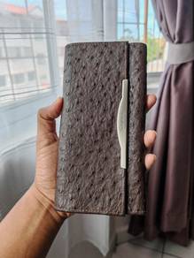 Long wallet kulit ostrich