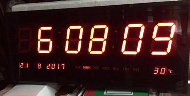 Red LED Digital Wall Clock
