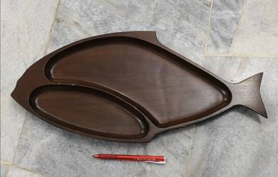 wooden divided fish tray