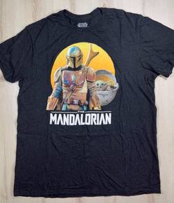 Star Wars The Mandalorian Black Tee #BR3 Used