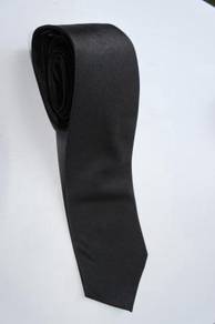 SLIM JT8cm Black Top Quality Solid Formal Neck Tie