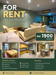 2-storey Terraced House For Rent in Kuching,SWK