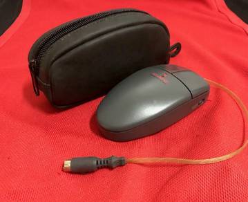 Vintage Computer Mouse with Soft Case