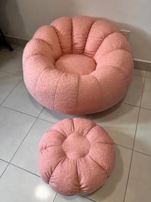 Sofa Malas "Pumpkin" Set Single Pink Comel