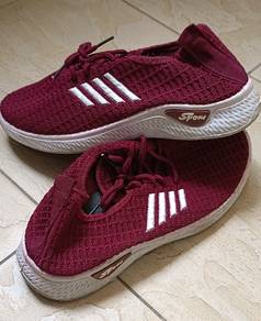 Maroon Slip-On Knit Sneakers - Wear 1-2 times only
