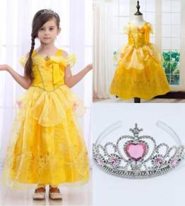 FREE TIARA* Princess Belle Elegance Costume YELLOW