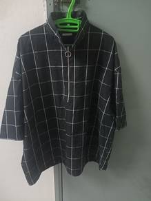 uniqlo baggy half zipper