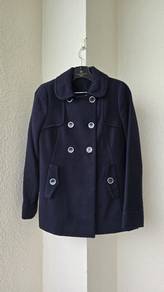 Wallis Women's Navy Double Breasted Coat