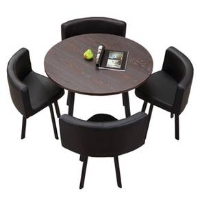 1 Table and 4 Chairs Dining Round Table Meja Makan