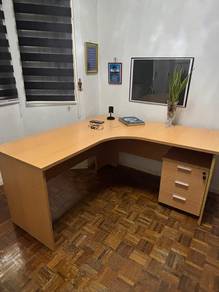 l Shaped Office Desk Study or PC Desk Drawer
