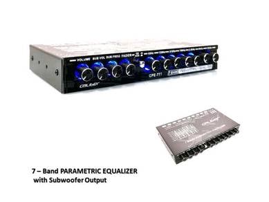 CALIBER 7-BAND PRE AMPLIFIER Parametric EQ 7V Rms