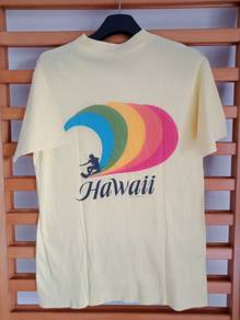 T-shirt Rainbow Hawaii vintage 80s Hanes nike puma