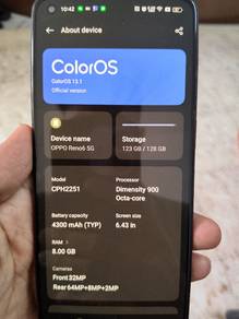 murah Oppo Reno 6 128GB nak let go. 
