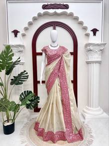 Glass Organza Silk Saree