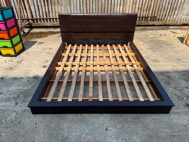 Katil Queen Bed Frame Wooden Kayu