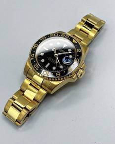 Custom Seiko Mod 40mm Black Gold GMT Master II