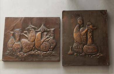Vintage copper art wall decor tembaga 2