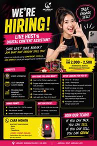 Live Host & Digital Content Assistant/TIKTOK Shop