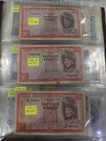 Duit lama RM10 Malaysia Siri 1, 2 & 3