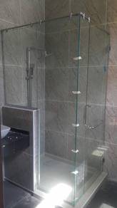 SHOWER GLASS SCREEN l panel kaca mandian kering l
