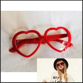 Taylor Swift cute love red heart shape glasses