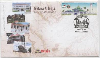 First Day Cover Melaka and Jogja Malaysia 2014