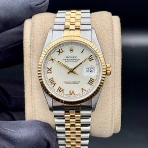 Rolex Datejust 36 White Roman Jubilee 16233
