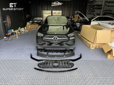 Mercedes W206 Front lip Diffuser GT Grill Spoiler