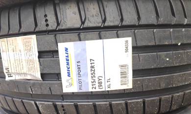 215 55 17 MICHELIN PS5 Tayar Tyre New 2025