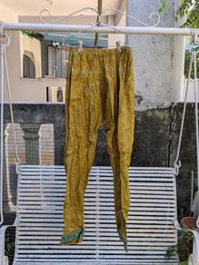 Vintage Mustard Yellow Harem Pants with Teal Accen