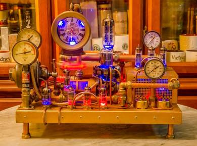 Steampunk Quartz Mantel Clock