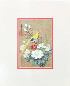 Bird & Blossoms 1 – Watercolor & Ink on Paper