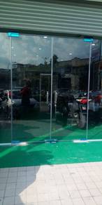 DINDING KACA l kalis pecah 12mm l glass wall l