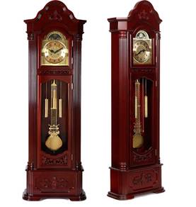 Grandfather Wall Clock Jam Dinding Lonceng Kayu
