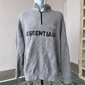 fear of god Essentials logo half zip sweatshirt