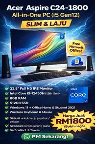 Acer Aspire C24-1800 All-in-One PC (i5 Gen12) 