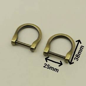 Metal Removable Handbag  Screw D Ring Buckle Clasp
