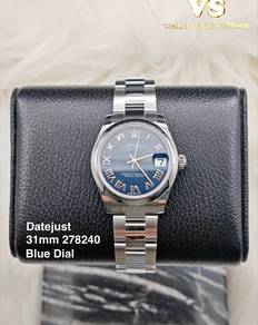 Rolex Datejust 31mm 278240 Blue Romans oyster