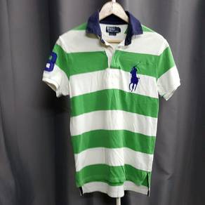 Polo Ralph Lauren Big Pony Green/White Striped Tee